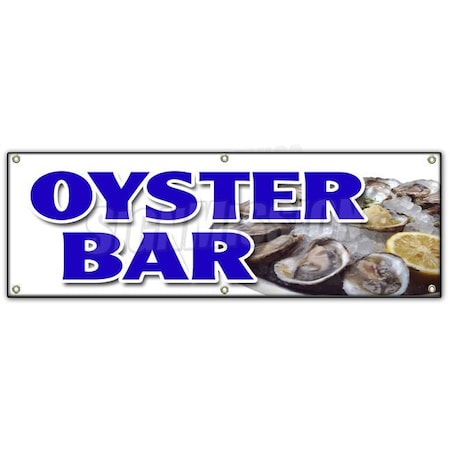 Signmission OYSTER BAR BANNER SIGN fresh clams crabs seafood beer liquor restaurant B-72 Oyster Bar